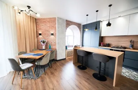 Imagen de una cocina moderna con isla