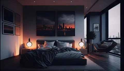Imagen de un dormitorio acogedor